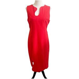 Adelyn Rae Red Cut Out Party Dress Midi Length Size Large Sexy Siren Holiday NWT